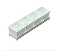 Window sill breathable flowerpot set with drainage tray for growing herbs and vegetables, plastic design to fit balconies and indoor planting spaces (10cm new model)