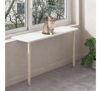 Window Sill Cat Perch Ledge Shelf with Support Legs, Adjustable Indoor Windowsill Extender Board, Kitchen Window Extension Board Spice Bracket(Gold,85x35cm(33 1/2x13 3/4"))