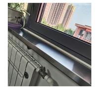Window Sill Cover，，Heavy Duty 1.7mm Thick Stainless Steel Window Sill Pan Flashing, Waterproof & Rustproof Nosing Cover, 80-160cm Length Options, Brushed Finish, 12cm Wide