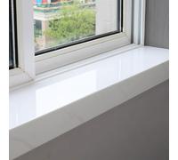 Window Sill Cover，，Marble Finish Window Sill Protectors - Decorative Mirror Cover for Kitchen & Dorm, Universal Sill Board Capping (140x15cm / 55.1x5.9in)