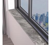 Window Sill Cover，，Marble Pattern Window Sill Protector Mat - Extra Long Bay Window Cushion Cover (1m-2m) - Waterproof, Dust-Proof Ledge Liner, Customizable Size (12x39in/30x100cm)