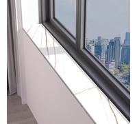 Window Sill Cover，，Marble Style Bay Window Countertop Protector - Customizable Indoor Windowsill Cover Mat (12x79in/30x200cm) - Decorative Cushion Pad for Home Decor
