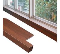 Window Sill Cover，，Walnut Window Sill Cover - Waterproof Wooden Ledge Protector for Bay Windows, Modern Capping Panels for Plants - Style 2, 6x24in (15x61cm)