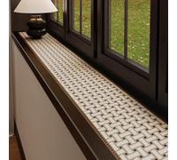 Window Sill Cover，，Waterproof PU Leather Window Sill Mat, 2mm Thick Non-Slip Protector for Kitchen, Bathroom, Washer & Dryer - 12x47in (30x120cm) Countertop Cover