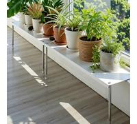 Window Sill Extender with Adjustable Support Legs, Space-Saving Shelf for Windowsill and Balcony, Fits Height 18-32cm, Ideal Countertop Extension, 120x30cm