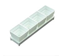 Window Sill Plastic Flowerpot Set White With Drainage Tray For