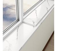 Window Sill Protector, Home Window Sill Cover, Easy to Install, Ledge Guard Protectors, for Bathroom, Living Room and Balcony, for Window Sill Remodel(White,100x10cm/39.4x3.9in)