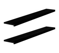 Window Sills 2 pcs Dark Brown 160x25x2 cm Solid Wood Oak Berkfield Home Brown One Size