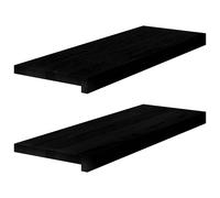 Window Sills 2 pcs Dark Brown 70x25x2 cm Solid Wood Oak Berkfield Home Brown One Size