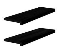 Window Sills 2 pcs Dark Brown 80x25x2 cm Solid Wood Oak Berkfield Home Brown One Size