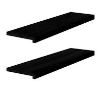 Window Sills 2 pcs Dark Brown 90x25x2 cm Solid Wood Oak Berkfield Home Brown One Size