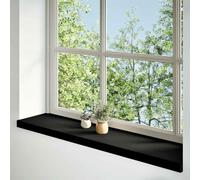 Window Sills Dark Brown Made of Solid Oak Wood 120 x 25 x 2 cm Pack of 2 Ideal for Window Frame, Assembly, Installation and Renovation, Suitable for New Construction, Old Building, Cellar