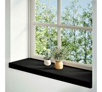 Window Sills Made of Solid Oak Wood, Set of 2, 90 x 25 x 2 cm, Dark Brown Painted, Sturdy Interior Window Sill for Assembly, Renovation, Sealing and Heat Protection in New Buildings and Old Buildings
