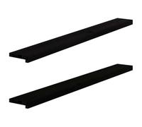 Window Sills Pack of 2 Dark Brown 140 x 15 x 2 cm Solid Oak Wood Robust Durable for Installation and Renovation Inside, Includes Mounting Accessories for Window Frames and Sealing