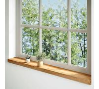 Window Sills Pack of 2 Light Brown Solid Oak Wood 140 x 15 x 2 cm, Window Frame Edging Accessories for Assembly, Seal, Insulation, Repair, Indoor, New Construction, Renovation