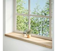 Window Sills Pack of 2 Solid Oak Wood 100 x 30 x 2 cm Untreated for Indoor, Assembly, Repair, Installation, Replacement, Ideal for Window Frame, Frame, Insulation, Sealing, Renovation