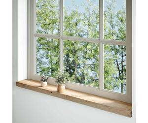Window Sills Untreated Solid Oak Wood 110 x 15 x 2 cm for Window Frame Assembly and Installation Indoor, Frame Replacement, Renovation, Heat Protection, Sound Insulation, Sealing Accessories, Pack of