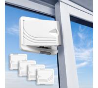 Window & Sliding Glass Door Locks - 4-Pack Child-Proof Window Locks for Security & Safety - 2-Button Unlocking Childproof Window Locks with 3M Adhesive Backing - Sliding Window Locks