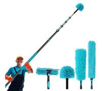 Window Squeegee Cleaner Set - 2-in-1 Cleaning Tool with Extendable Pole and Bendable Head for Indoor and Outdoor Use, Ideal for High Windows and Cars