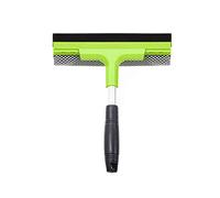 Window Squeegee Cleaning Tool | Squeegee Cleaner for Windows, Glass, Car Windshield | 2-in-1 Squeegee and Scrubber Sponge Washing Kit | Multi-Surface Washer - Indoor Outdoor Use