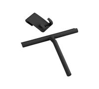 Window Squeegee for Shower and Mirrors - Squeegee with Wall Hook for Tiles and Windows, Stainless Steel, 32 x 30 x 4.5 cm, Black