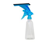 Window Squeegee, Heavy Duty Glass Wiper Cleaner, 8.07 x 10.43 x 2.56 Inches Edge Washer & Ergonomic Handle Grip, Cleaning Tool for Tile Floor and Door Surfaces, Multi Brush