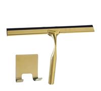 Window Squeegee - Stainless Steel Window Squeegee Shower Cleaner | Chrome Window & Shower Screen Wiper with Suction Cup Hook Holder | Shower Door Squeegee & Window Cleaner Tool for Cleaning Window