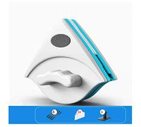 Window Squeegee, Window Cleaner Wipers, Double-Side Magnetic Glass, Plastic Household Wiper Surface Brush(Green5~12mm)