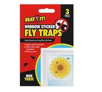 Window Sticker Fly Traps 3 Pack - Non Toxic Sticky Flies & Bug Window Catcher | Bright & Colourful to Attract Flies | Ideal for Indoor Outdoor Greenhouses | Home Pest Control | Sticker Size 9.5x9.5cm