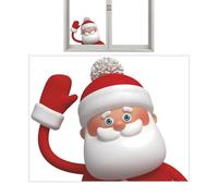 Window Stickers for Christmas - Big Santa Waving Effect 3D Effect Stickers for Doors, Big Father for , for Bathrooms, Bedrooms, Children's Room, Classroom