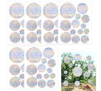 Window Stickers for Glass, 6 Sheet/ 78Pcs Window Strike Prevention Stickers, Stain Glass Windows Film Self Adhesive for Windows Decoration to Prevent Bird Strikes