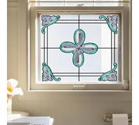 Window Stickers, Stained Glass Window Privacy Film UV Blocking Static Cling for Home Kitchen Office Bathroom, Whisper 30x40D