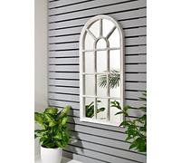WINDOW STYLE WALL MIRROR SIMPLY STYLISH DECOR MIRROR WALL WINDOW MIRROR 69X 34CM (WHITE RUSTIC)
