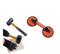 Window Suction Handles, Robust Double Suction Lifter for Tiles and Glass, Dent Extraction Tools, Scratch-Resistant for Granite Window Panels