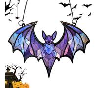 Window Sun Catcher - Glow in the Dark | Acrylic Ghost Sun Catcher | Spooky Halloween Decorations | Glass Suncatchers with Iron Chain for Halloween Haunted House Decor