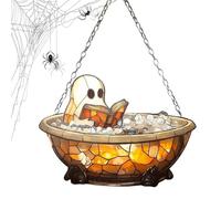 Window Sun Catcher - Sun Catchers For | Suns Catchers | Light Catcherrs For Window | Cute Reading Book Ghost Halloween Suns Catcher | Halloween Ghost Sign Rainbow Art Aesthetic Decor For Chris