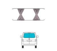 Window Sun Shade Curtain Compatible with Renault Trafic 2001-2019 Barn Door (Twindoor) Grey Campervan Auto Protection Visor Blinds Block UV Rays and for Privacy