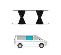Window Sun Shade Curtain Compatible with VW Transporter T5 2003-2015 and Medium T6 2015-2023 Behind Driver Black Campervan Auto Protection Visor Blinds Block UV Rays and for Privacy