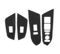 Window Switch Panel Trim Car Window Switch Panel Cover 4Pcs Carbon Fiber Interior Decoration Replacement for CRV 2016-2019 Self-Adhesive Upgrade Kit Stylish Driving Accessory