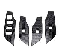 Window Switch Panel Trim Carbon Fiber Decorative Frame Replacement for 2019-2021 Left Side ABS Material Scratch Car Interior Styling Cover