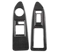 Window Switch Panel Trims Replacement for 2008 2014 LHD Carbon Fiber Power Window Frame Door Armrest Panel Frame Interior Styling Upgrade