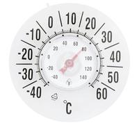Window Thermometer, Transparent Round Window Thermometer for Outside Temperature, Battery-Free, Self-Adhesive, Waterproof Temperature Measurement Tool
