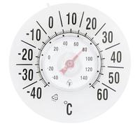 Window Thermometer, Transparent Round Window Thermometer for Outside Temperature Battery-Free Waterproof Temperature Measurement Tool