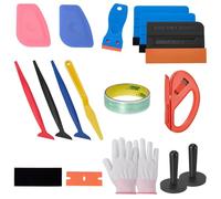 Window Tint Kit, Vinyl Wrap Tool Kit for Cars, 63 Pcs Vehicle Window Tinting Tools, with Squeegee, Tool Wallpaper Smoothing Kits for Car Wrapping,Window Film Installation Tools