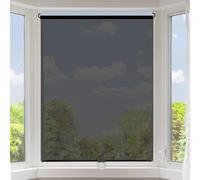 Window Tint RollerPull Down Mirrored Privacy Film No Drill Thermal Insulation Ideal for Home Office BalconyFits Windows & Doors 1655" (Black W 31.5")