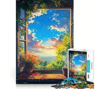 Window to Dawn Adult Jigsaw1000 Pieces Cognitive Train Game Tight Interlock No Gaps Calming Mental Break Activity (38x52cm)