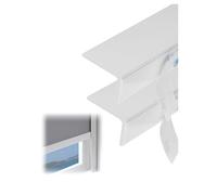 Window Track,Blackout Light Blockers, PVC Gap Shade Side Rails, Tracks for Shades and Blinds,Set of 2(Milk,90cm (35in/3ft))