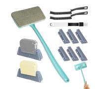 Window Track Cleaning Tools | Window Screen Brush - Detachable Long Handle Groove Scraper Professional Tool for Shower Kitchen Ceiling Sink Vent Wall Home Upholstery