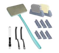 Window Track Cleaning Tools - Window Screen Cleaner Brush,Scraper Detachable Long Handle Groove for Kitchen Floor Bath Grout Sink Outdoor Shower Tile House