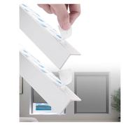 Window Track,Self Adhesive Blackout Side Tracks, PVC Light Gap Blockers, Shades/Roller Curtain/Blinds Edge(Milk,95cm/37.4in)